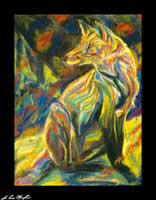the fox 1995 pastel on paper by champlin