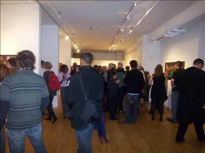 Agora gallery reception Mar 2008 for the artist D. Loren Champlin.